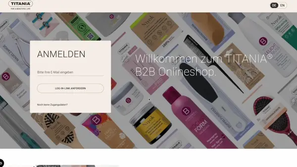 Relaunch des B2B Onlineshop für die TITANIA® FABRIK GMBH