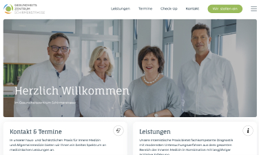 Relaunch der Webseite für das Gesundheitszentrum in Düsseldorf