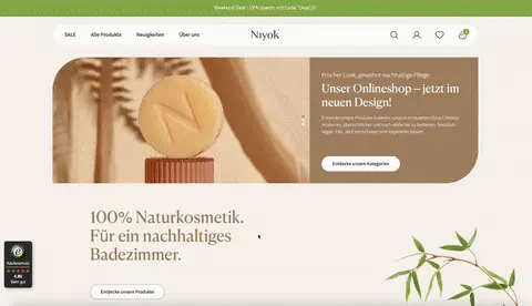 Shopify Onlineshop Relaunch für Niyok.de